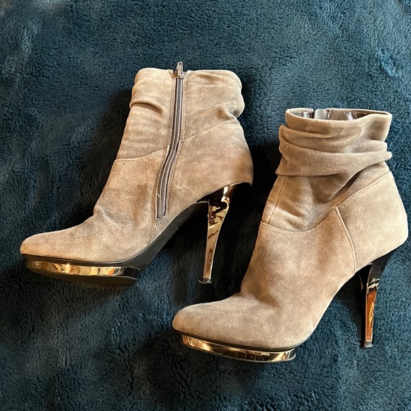 INC International Concepts Shoes - INC gray booties. Size 6.5. Leather.